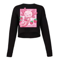 Kawaii Axolotl Strawberry Milk Shake Carton Japanese Anime T Shirt Cropped Sweater | Artistshot