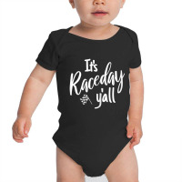 Womens Dirt Track Racing Raceday Y'all Checkered Flag Racing Quote Baby Bodysuit | Artistshot