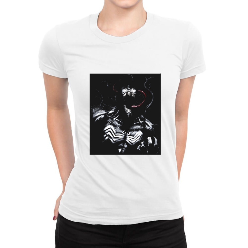 Venom Scream   Venom Ladies Fitted T-Shirt by guyanditu | Artistshot