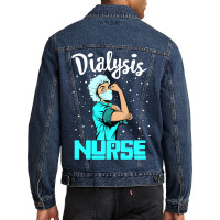 Dialysis Nurse Tee, Rosie The Riveter Nursing Gift Men Denim Jacket | Artistshot