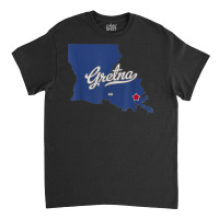 Gretna Louisiana La Map T Shirt Classic T-shirt | Artistshot