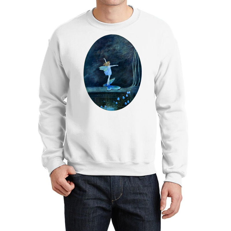 Butterfly Ride Fairyland Of Ida Rentoul Outhwaite Fantasy Long Sleeve Crewneck Sweatshirt by cm-arts | Artistshot