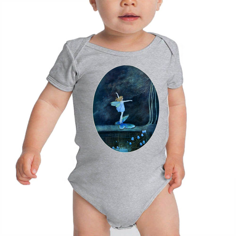 Butterfly Ride Fairyland Of Ida Rentoul Outhwaite Fantasy Long Sleeve Baby Bodysuit by cm-arts | Artistshot