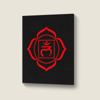 Root Chakra Symbol Red Muladhara Yogi Yoga Portrait Canvas Print | Artistshot