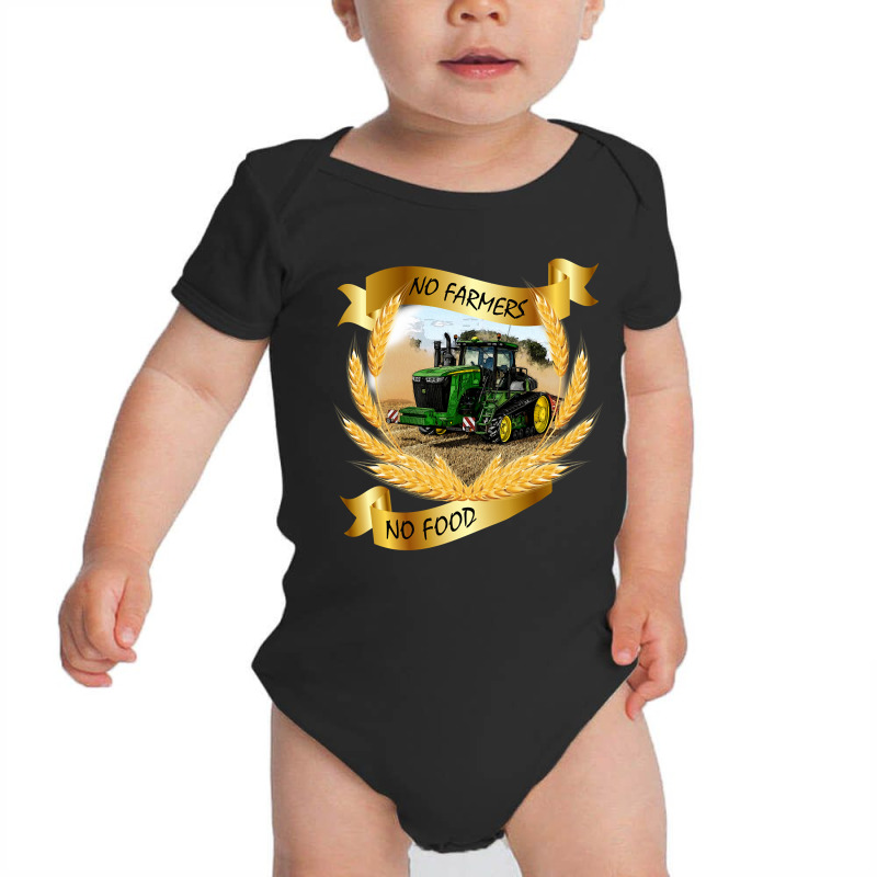 No Farmers No Food With Us Tractor Baby Bodysuit by degreesgunner | Artistshot