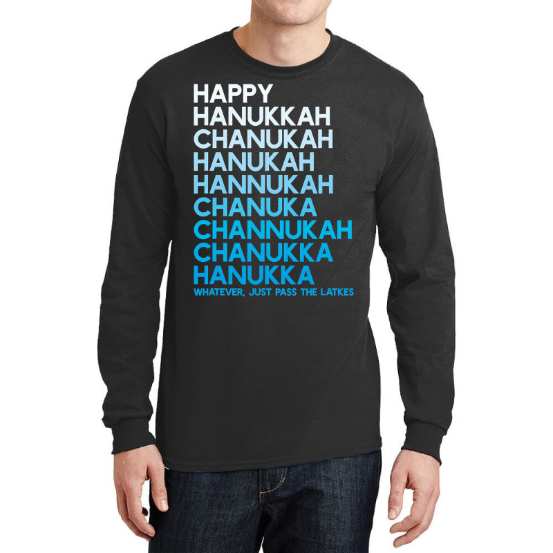 Happy Hanukkah Jewish Holiday Chanukah Menorah Dreidel Long Sleeve Shirts | Artistshot