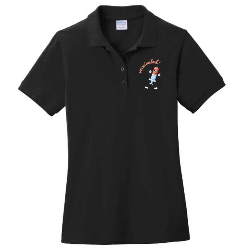 Vaccinated Ladies Polo Shirt by cm-arts | Artistshot