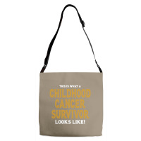 Never Underestimate The Strength Of A Childhood Cancer Warrior Adjustable Strap Totes | Artistshot