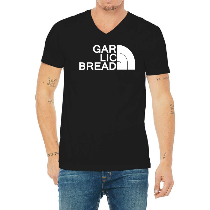 Gar Lic Bread White V-neck Tee | Artistshot