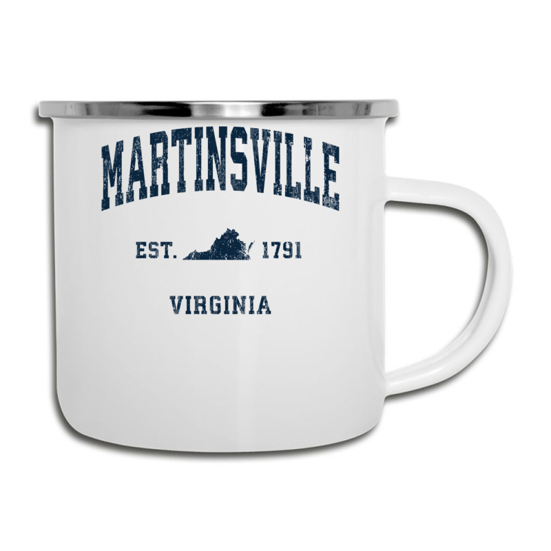 Martinsville Virginia Va Vintage Athletic Navy Sports Design Long Slee Camper Cup | Artistshot