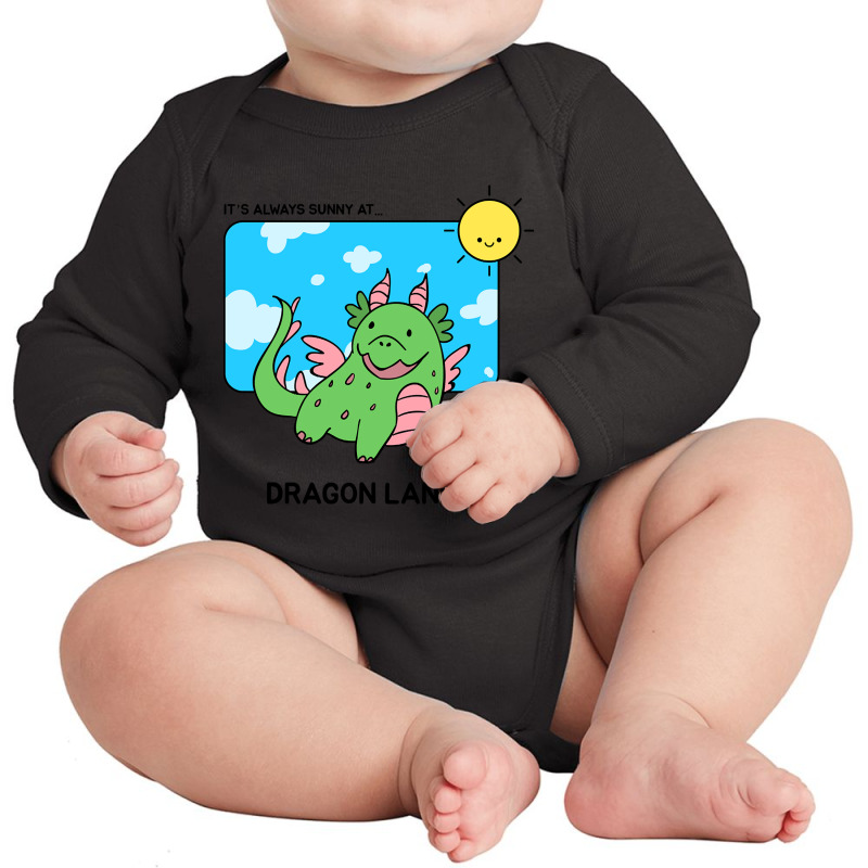 It's Always Sunny At Dragon Land Design Long Sleeve Baby Bodysuit by Kenlofu52 | Artistshot