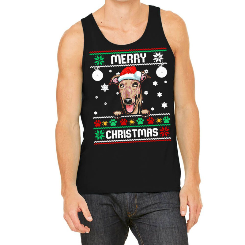 Ugly Merry Christmas Greyhound Dog Xmas Dog Lover Christmas Gift Tank Top | Artistshot