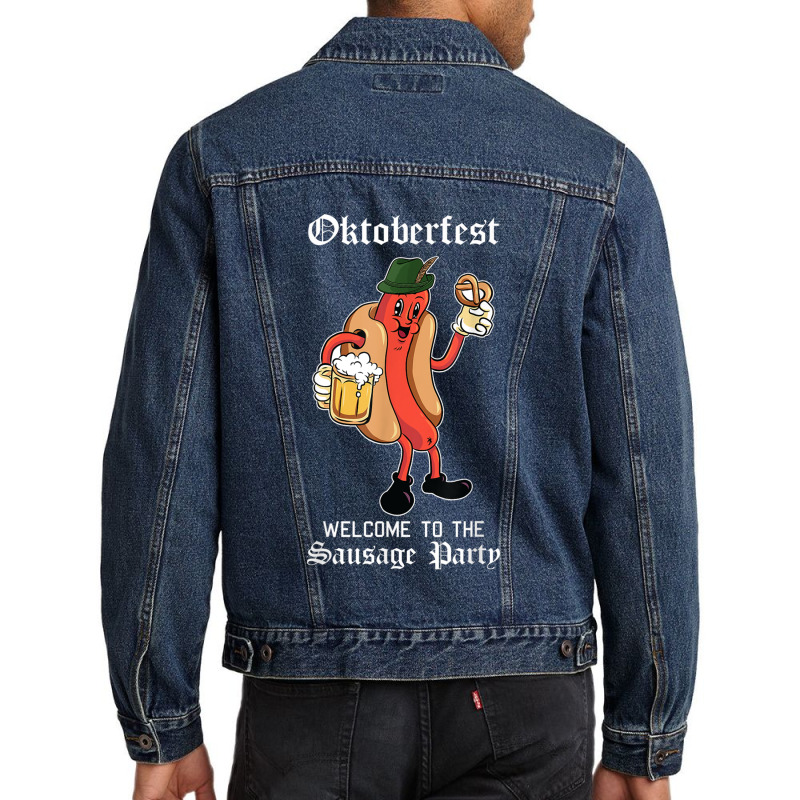 Sausage Party Oktoberfest Funny Bratwurst German Festival Tshirt Men Denim Jacket by ShelleyDoppelmayr | Artistshot