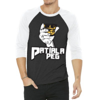 Patiala Peg T Shirt, Punjabi Pop Culture 3/4 Sleeve Shirt | Artistshot