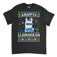 Happy Llamakkah Llama Ugly Hanukkah Ugly Sweater Classic T-shirt | Artistshot