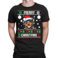 Ugly Merry Christmas Rottweiler Dog Xmas Dog Lover Christmas Gift T-shirt | Artistshot