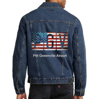 Pgv Pitt Greenville Airport Men Denim Jacket | Artistshot