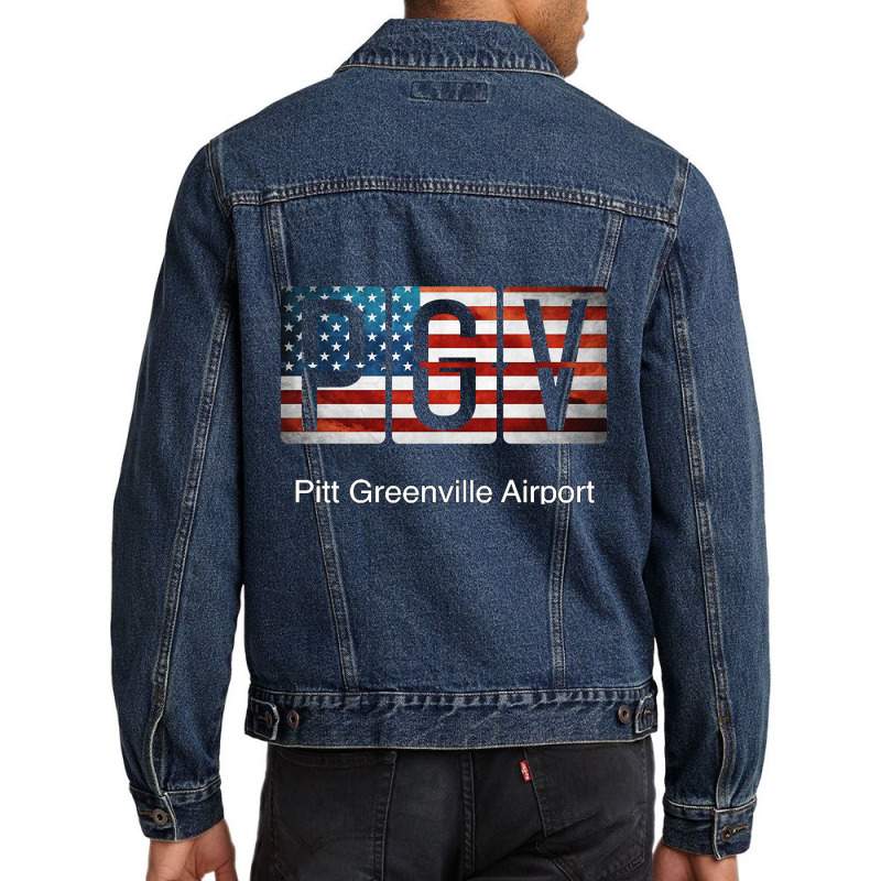 Pgv Pitt Greenville Airport Men Denim Jacket | Artistshot