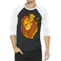 The Lion King Simba And Mufasa Father And Son 3/4 Sleeve Shirt | Artistshot