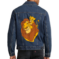 The Lion King Simba And Mufasa Father And Son Men Denim Jacket | Artistshot