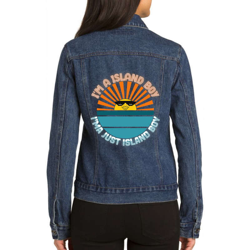 Im A Island Boy Video Meme Merch Imma Just 2022 Cool Funny Ladies Denim Jacket by cm-arts | Artistshot