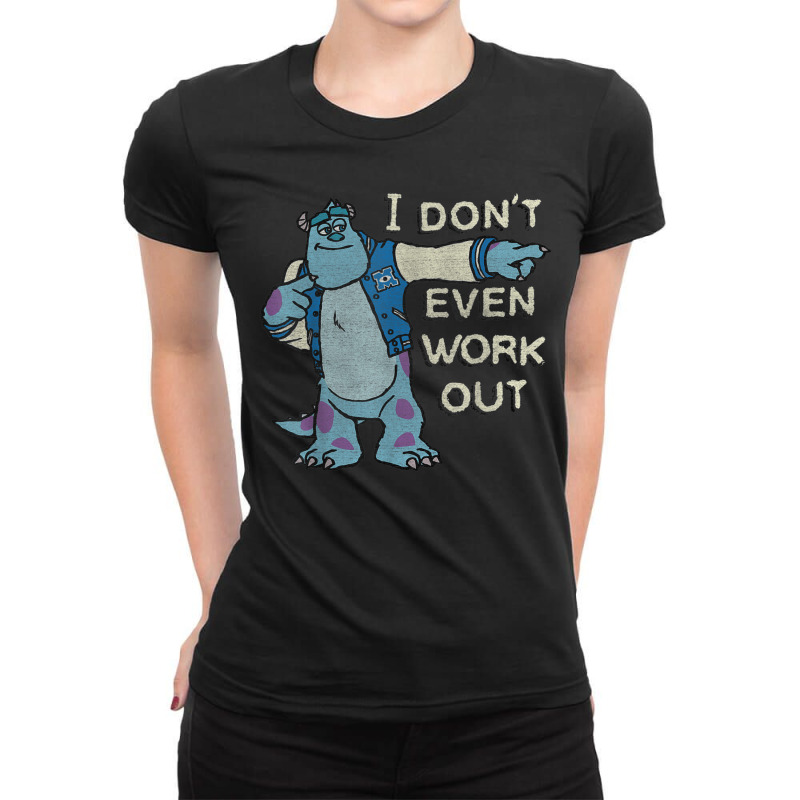 Monsters Inc. Sulley Work Out Graphic Ladies Fitted T-Shirt by MabellaPlaxco | Artistshot