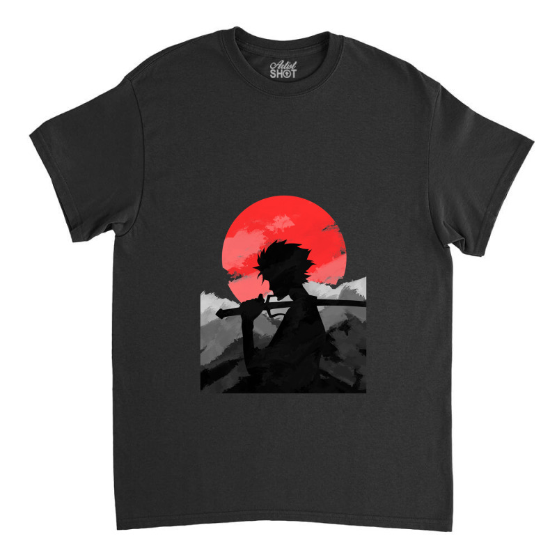 Samurai With Sunset Classic T-shirt by CharlesGrooms | Artistshot