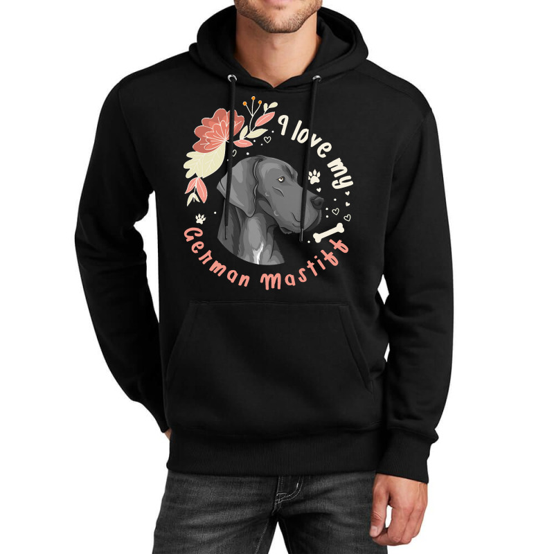 German Mastiff T  Shirt I Love My German Mastiff Dog Gift Idea T  Shir Unisex Hoodie | Artistshot