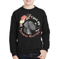 German Mastiff T  Shirt I Love My German Mastiff Dog Gift Idea T  Shir Youth Sweatshirt | Artistshot