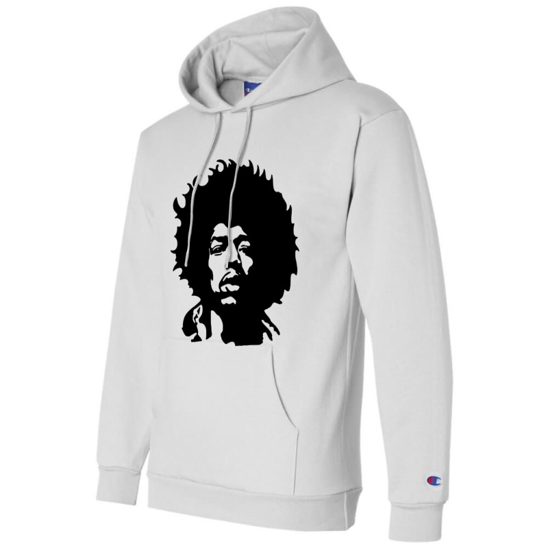 Jimi Musician Black Champion Hoodie by Kohaku | Artistshot