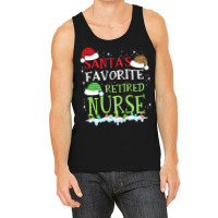 V1 Xmas Santa's Favorite Retired Nurse Funny Christmas Gift Tank Top | Artistshot