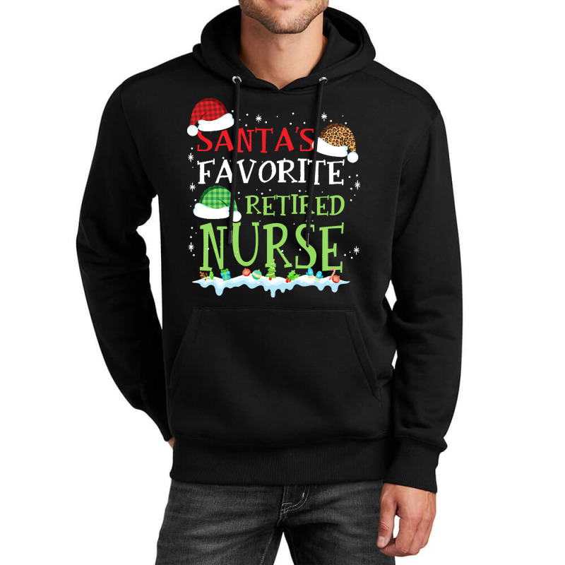 V1 Xmas Santa's Favorite Retired Nurse Funny Christmas Gift Unisex Hoodie | Artistshot