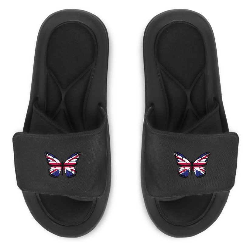 United Kingdom Flag Butterfly Slide Sandal | Artistshot