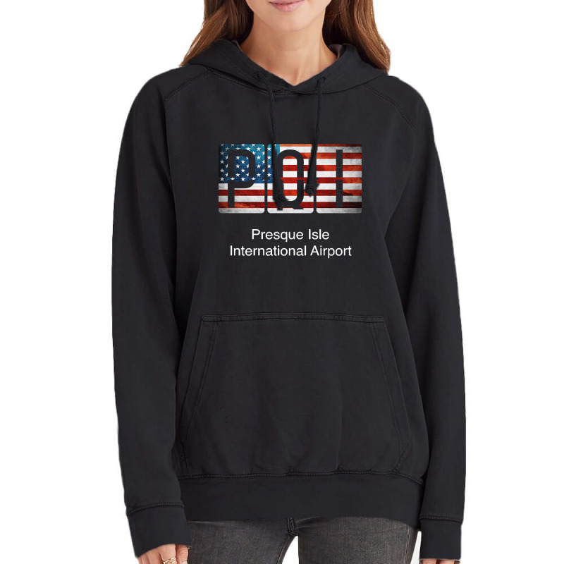 Pqi Presque Isle International Airport Vintage Hoodie | Artistshot