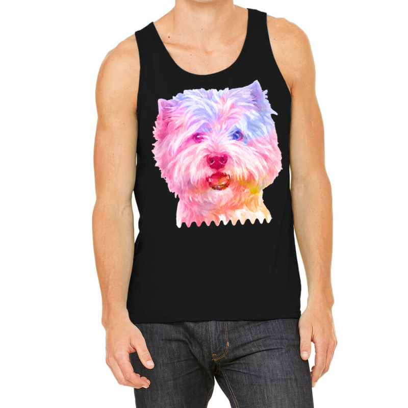 West Highland Terrier Cute West Highland Terrier Dog Lover Portrait Wa Tank Top | Artistshot