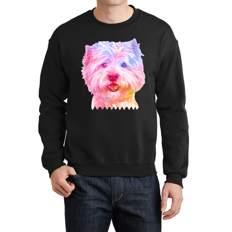 West Highland Terrier Cute West Highland Terrier Dog Lover Portrait Wa Crewneck Sweatshirt | Artistshot