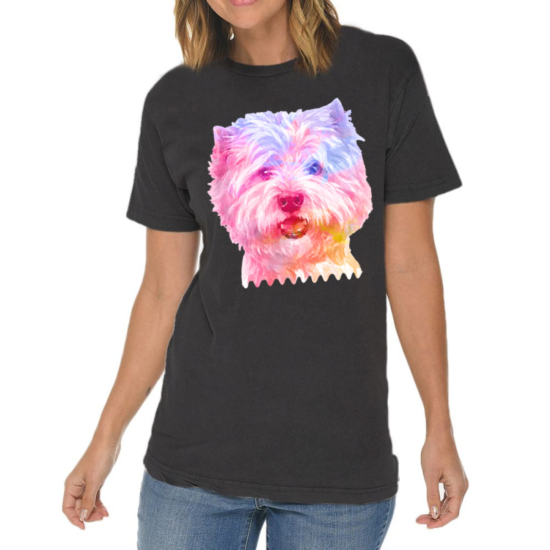 West Highland Terrier Cute West Highland Terrier Dog Lover Portrait Wa Vintage T-shirt | Artistshot