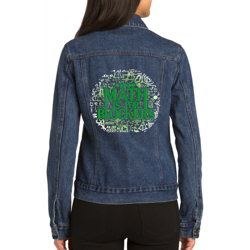 Math Is For Blockers Forest Editions Blue Ladies Denim Jacket by cm-arts | Artistshot