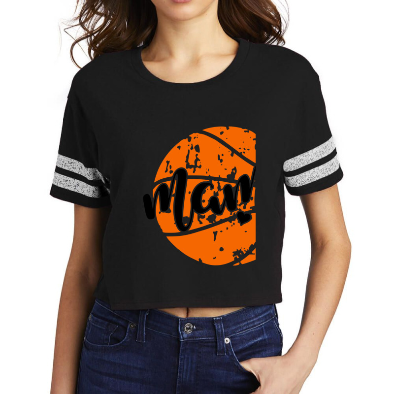 Distressed Basketball Mama Scorecard Crop Tee by cm-arts | Artistshot