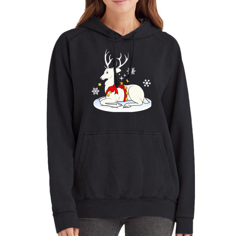 White Stag White Stag With Christmas Bells And Bow Vintage Hoodie | Artistshot