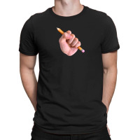 Realism X Cartoon Mashup Fist Holding Pencil 1 T-shirt | Artistshot