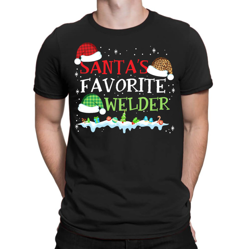 Xmas Santa's Favorite Welder Funny Christmas Gift T-shirt | Artistshot