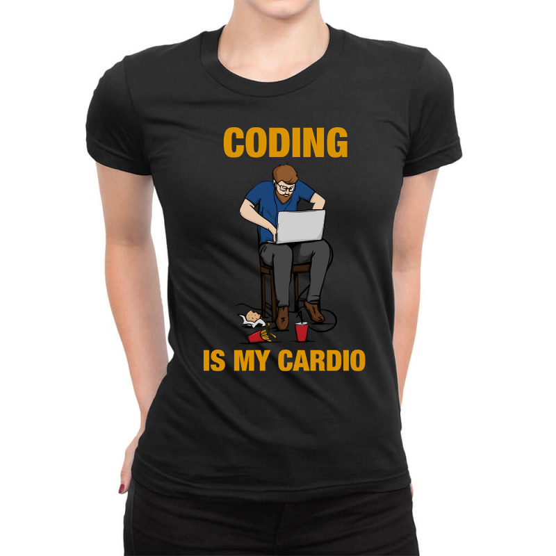 Programmer Coder Nerd Computer Geek Gift Ladies Fitted T-Shirt by fenderbendable | Artistshot