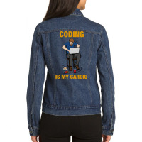 Programmer Coder Nerd Computer Geek Gift Ladies Denim Jacket | Artistshot