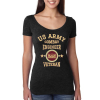 Army Combat Engineer Veteran Essayons Military Vintage Gift Long Women's Triblend Scoop T-shirt | Artistshot