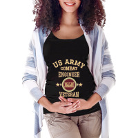 Army Combat Engineer Veteran Essayons Military Vintage Gift Long Maternity Scoop Neck T-shirt | Artistshot