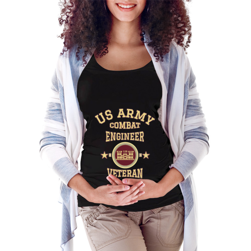 Army Combat Engineer Veteran Essayons Military Vintage Gift Long Maternity Scoop Neck T-shirt by cm-arts | Artistshot