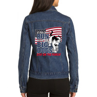 Funny If You Can T Run With The Big Dog Stay On The Porch Ladies Denim Jacket | Artistshot