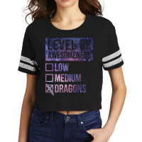 Level Of Awesomeness Low Medium Funny Gift Dragon Dragons-c8t68 Scorecard Crop Tee | Artistshot