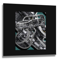 Super Cool Offroad Truck Metal Print Square | Artistshot